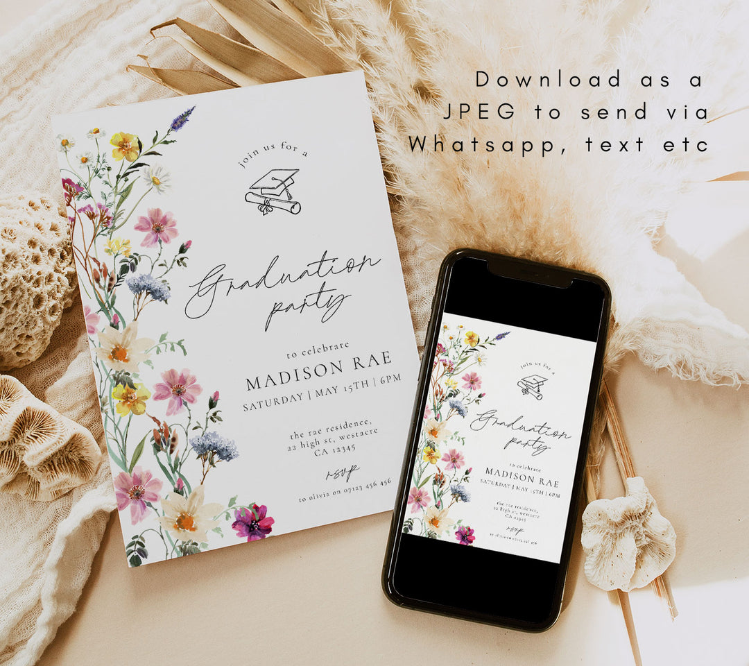 Wildflower Graduation Announcement