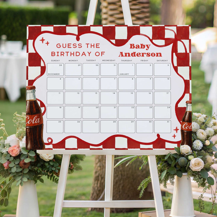 Guess The Baby Arrival Date Soda Game