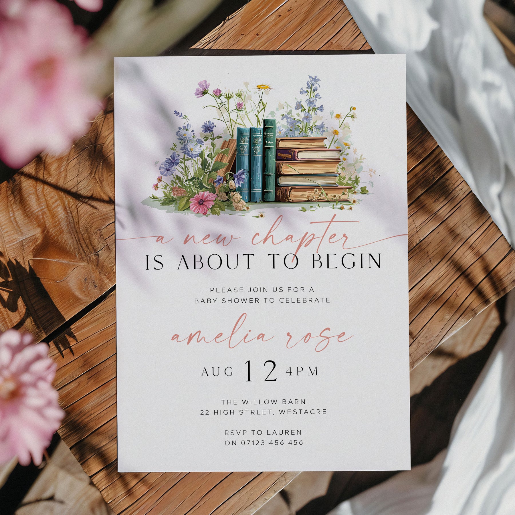 Chapter Two Invitation A New Chapter Begins Invitation Editable Temaplate – OhHappyPrintables