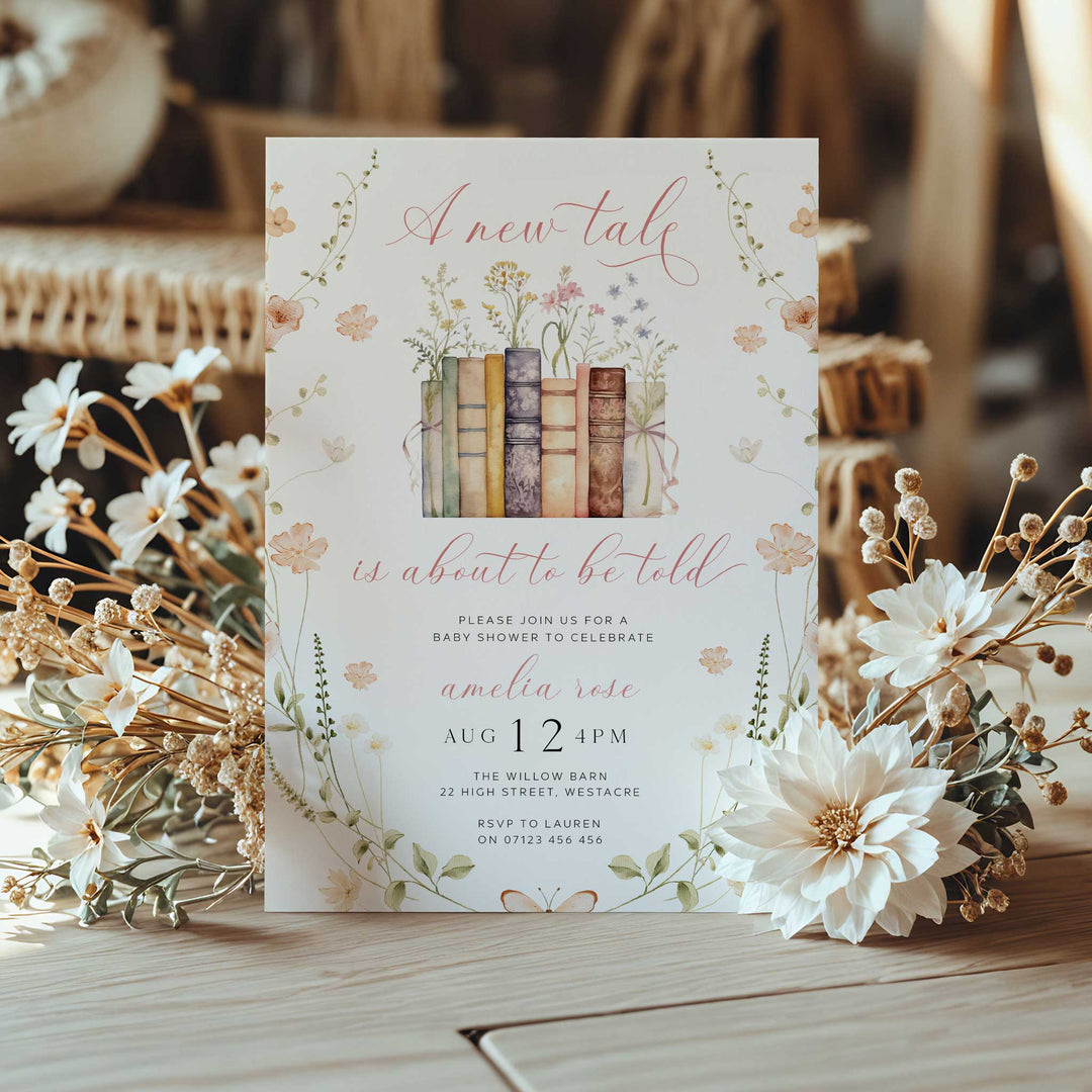 Wildflower New Chapter Begins Invitation