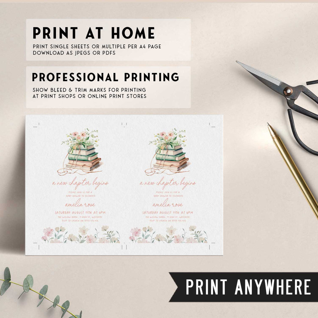 Pink New Chapter Begins Invitation