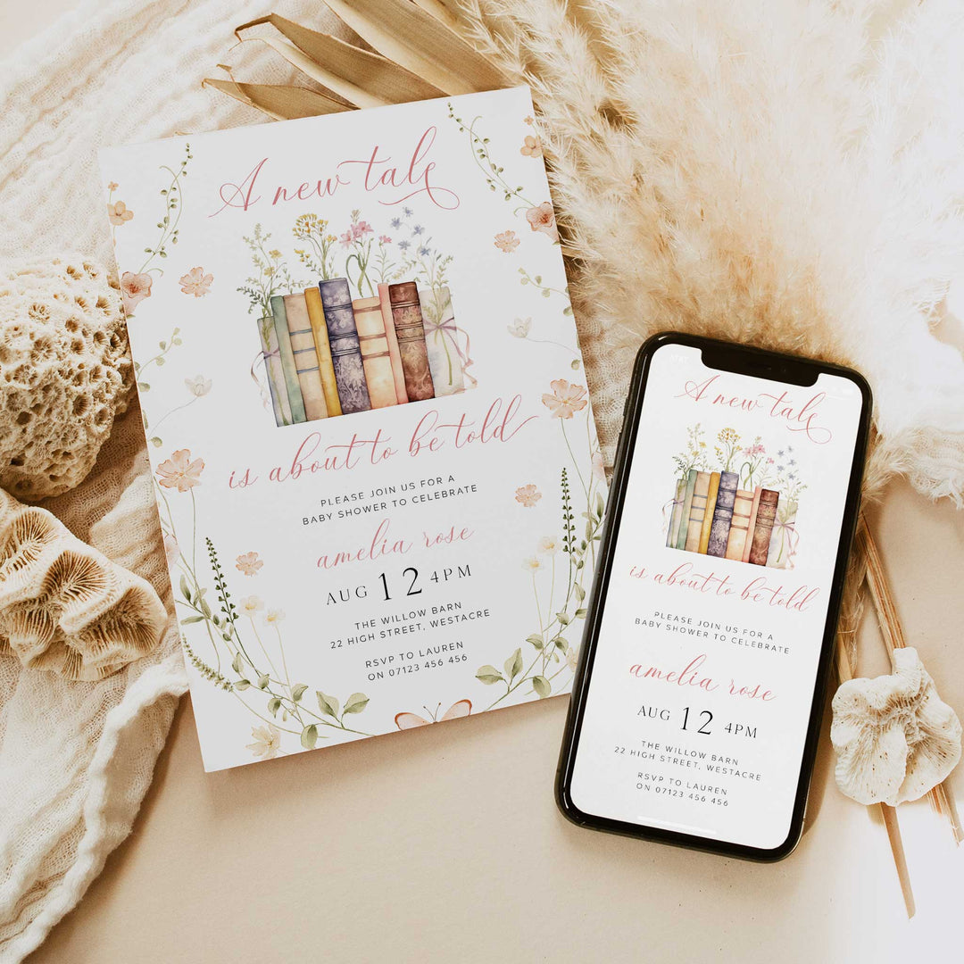 Wildflower New Chapter Begins Invitation