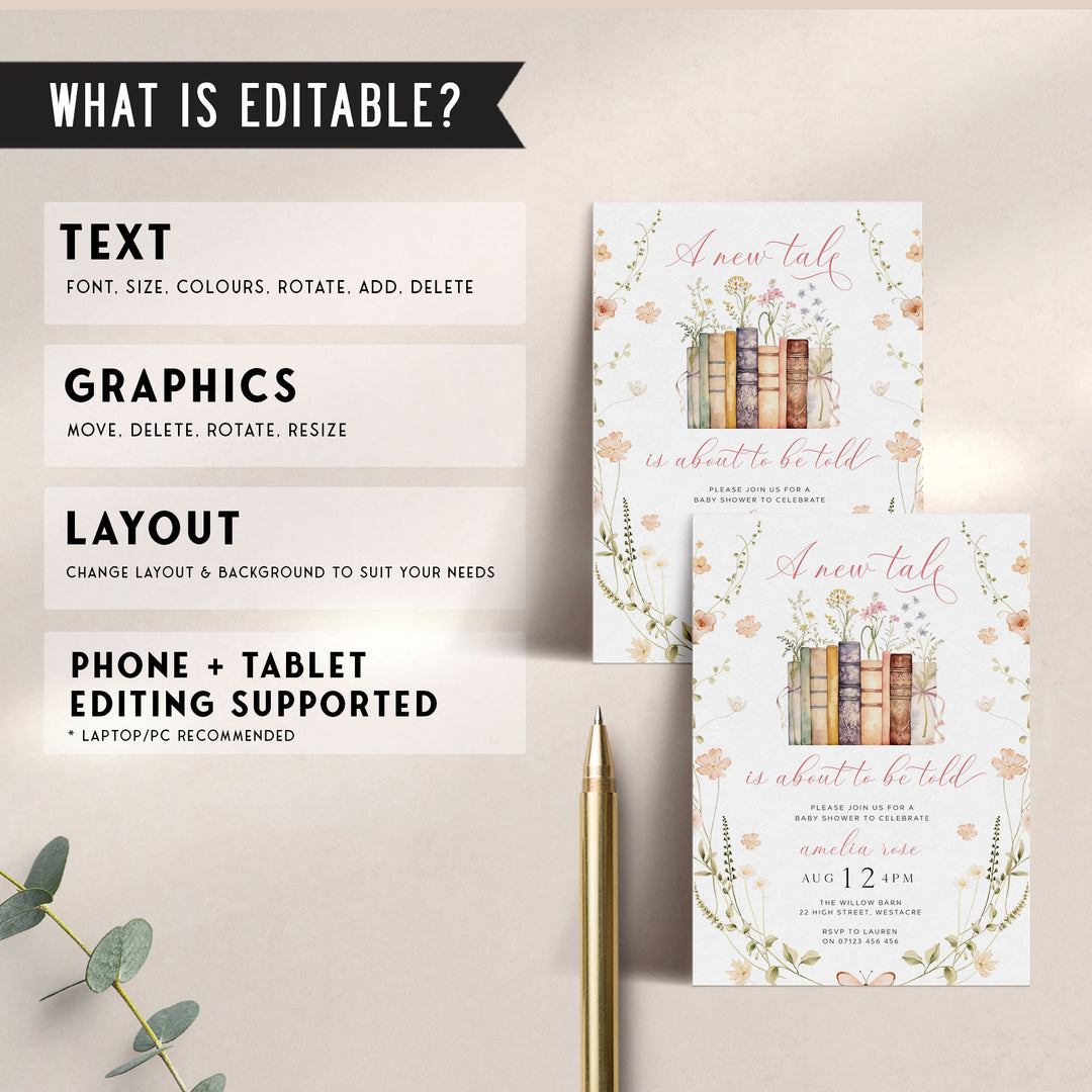 Wildflower New Chapter Begins Invitation