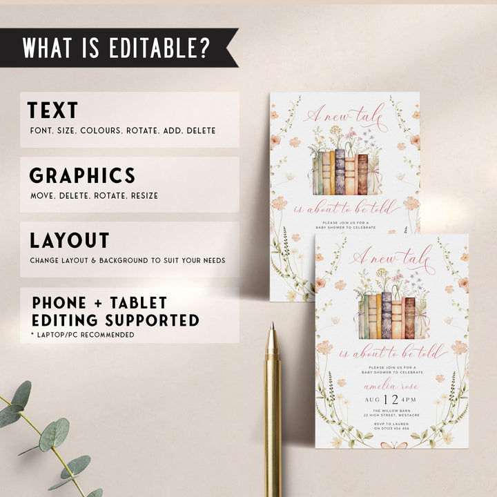 Wildflower New Chapter Begins Invitation