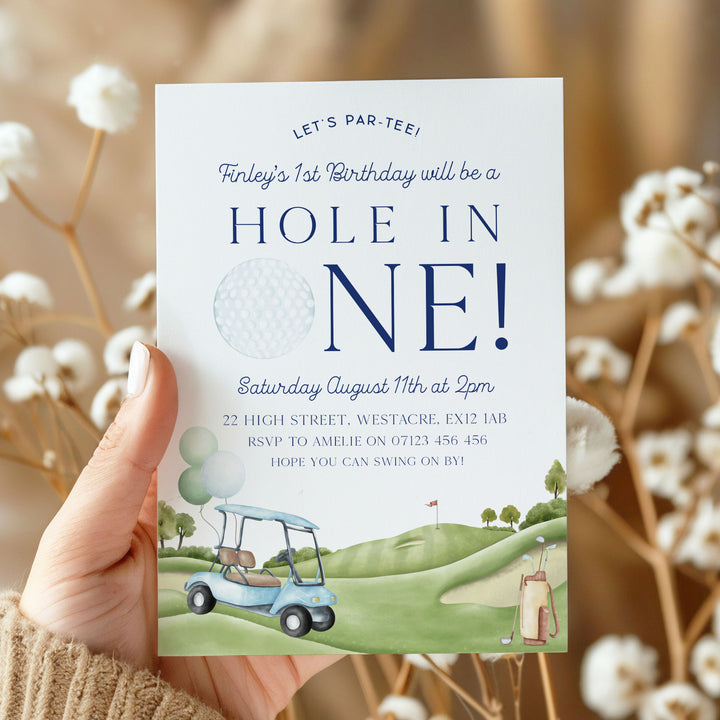 Hole In One First Birthday Invitation
