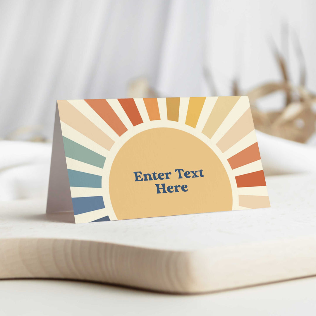 here comes the son baby shower party bundle. Fully editable and includes items such as invitations, welcome signs, thank you tags, guess the baby birthday game, 60 baby shower games, and more. All are fully editable