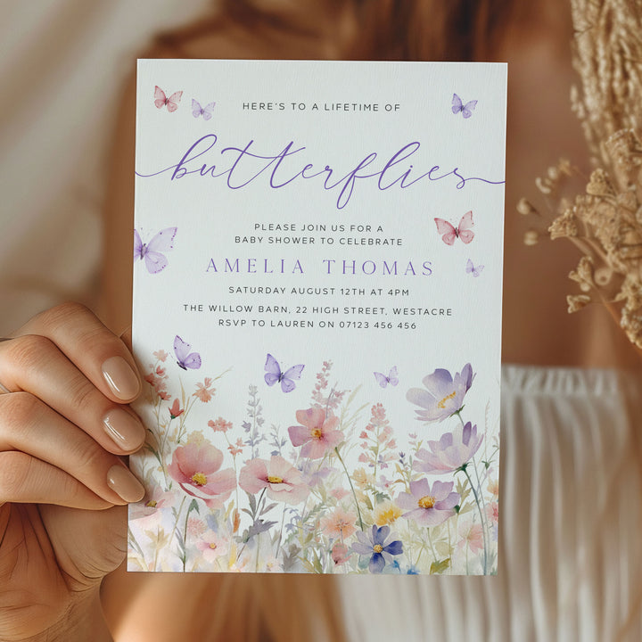 Lifetime Of Butterflies Invitation