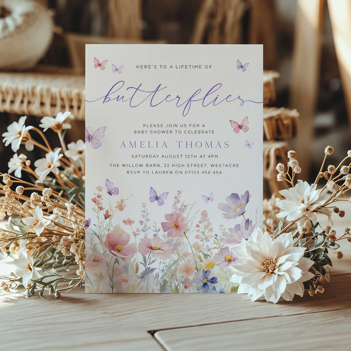 Lifetime Of Butterflies Invitation