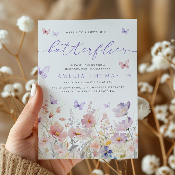 Lifetime Of Butterflies Invitation