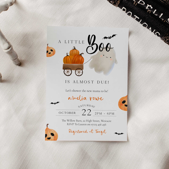 Spooky Pumpkin Baby Shower Invitation