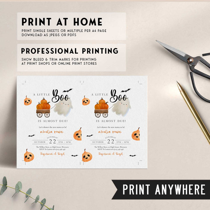 Spooky Pumpkin Baby Shower Invitation