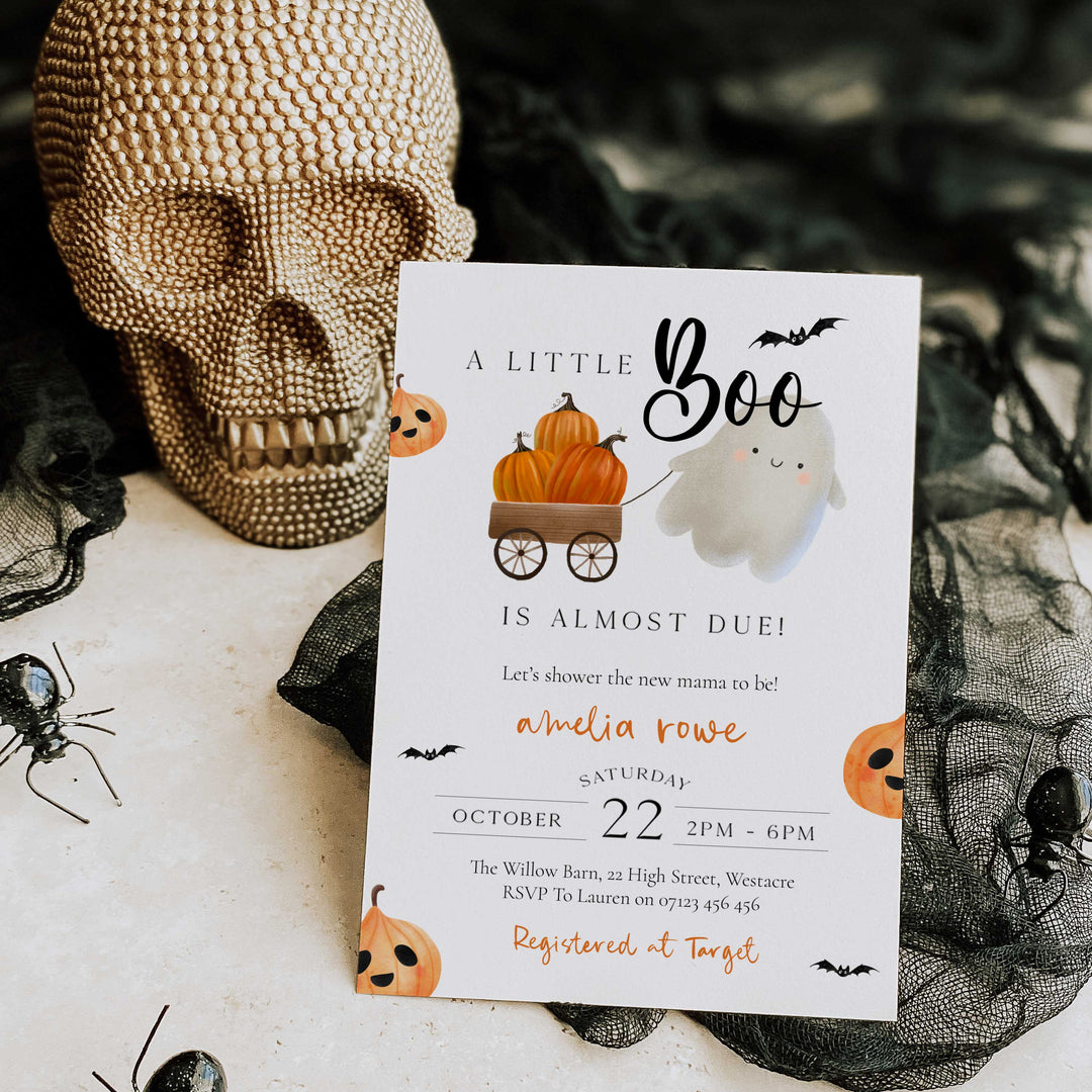 Spooky Pumpkin Baby Shower Invitation