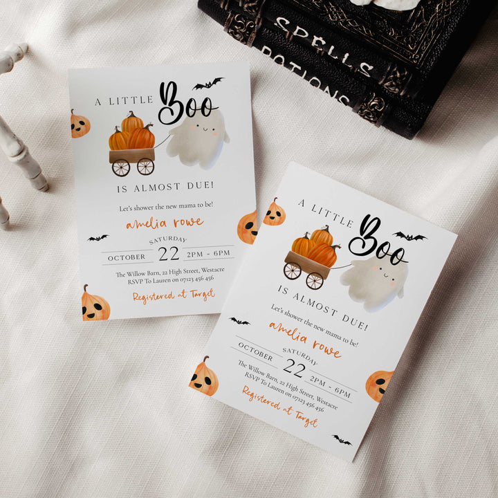 Spooky Pumpkin Baby Shower Invitation