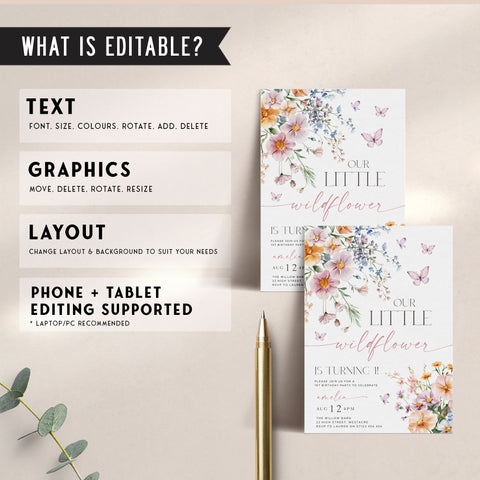 Little Wildflower Invitation