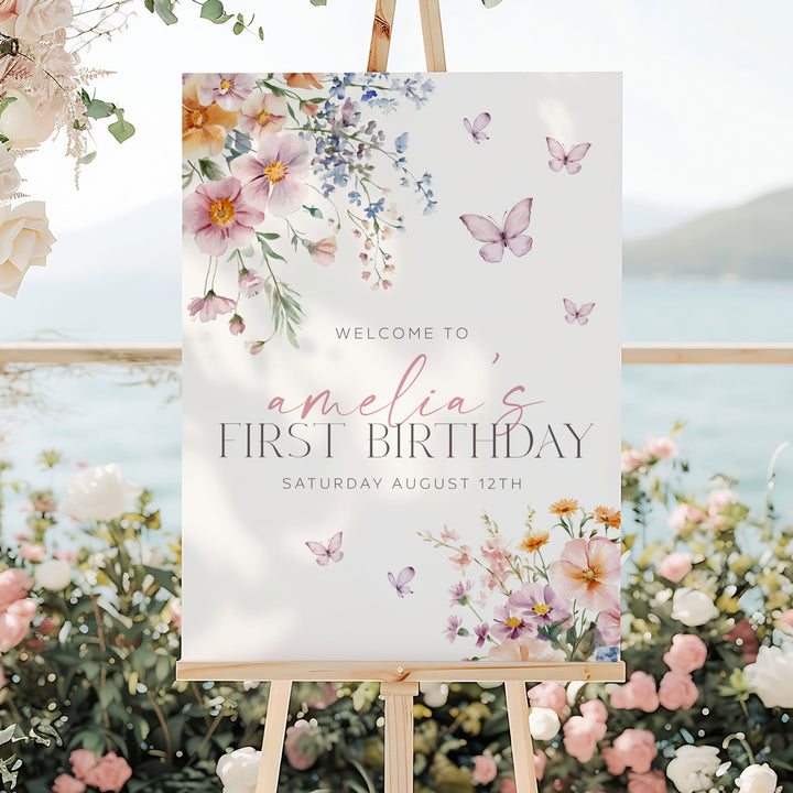 Little Wildflower Welcome Sign