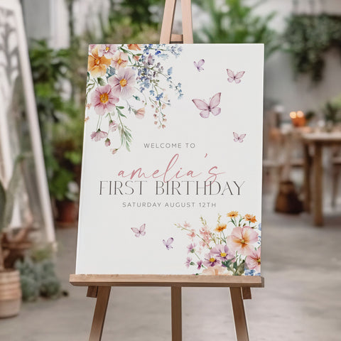 Little Wildflower Welcome Sign