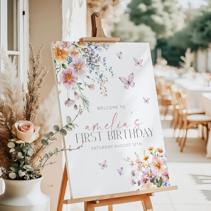 Little Wildflower Welcome Sign