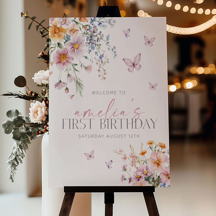 Little Wildflower Welcome Sign