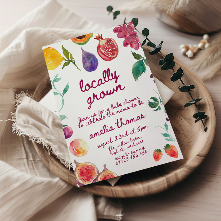 Locally Grown Baby Shower Invitation