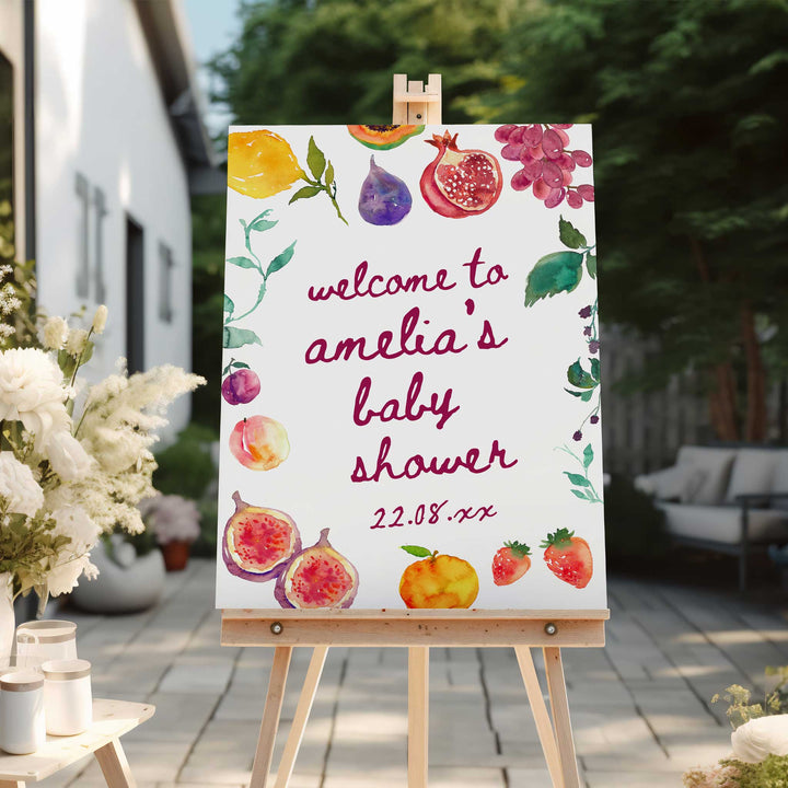 Locally Grown Baby Shower Welcome Sign