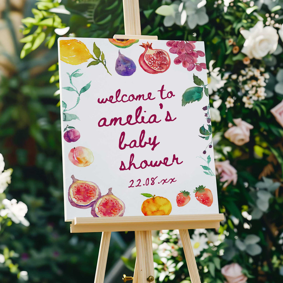 Locally Grown Baby Shower Welcome Sign