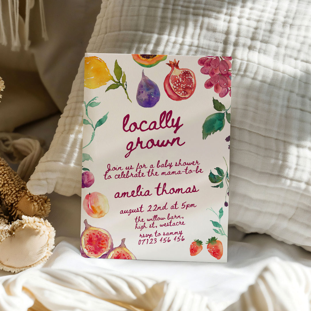 Locally Grown Baby Shower Invitation
