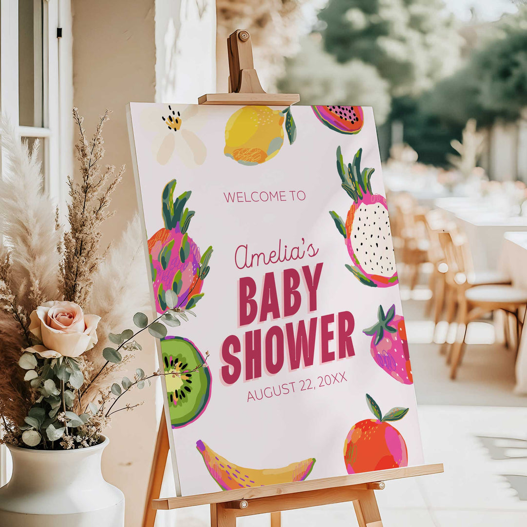 Locally Grown Modern Baby Shower Welcome Sign