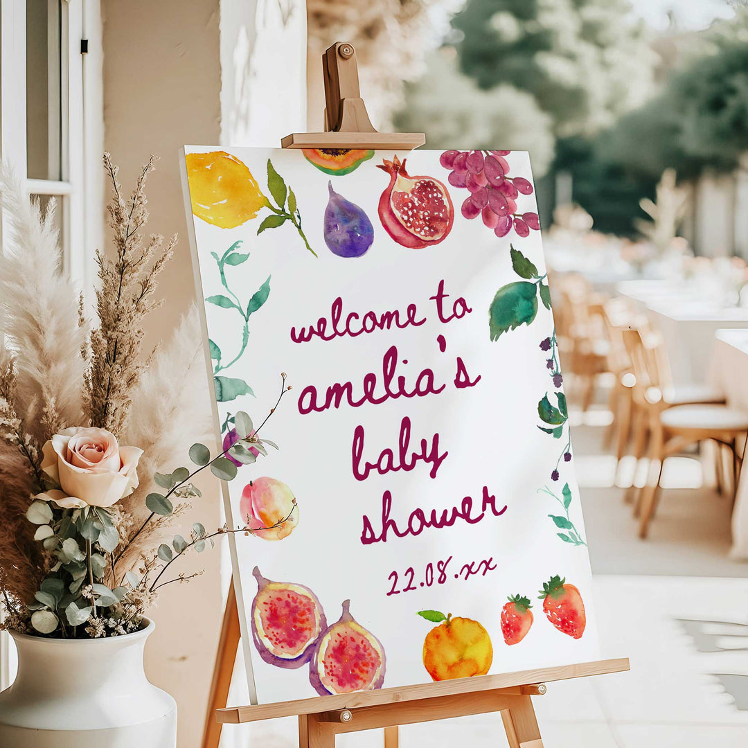 Locally Grown Baby Shower Welcome Sign