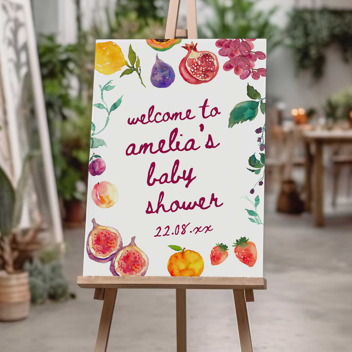 Locally Grown Baby Shower Welcome Sign