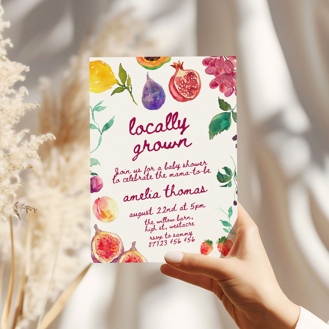 Locally Grown Baby Shower Invitation