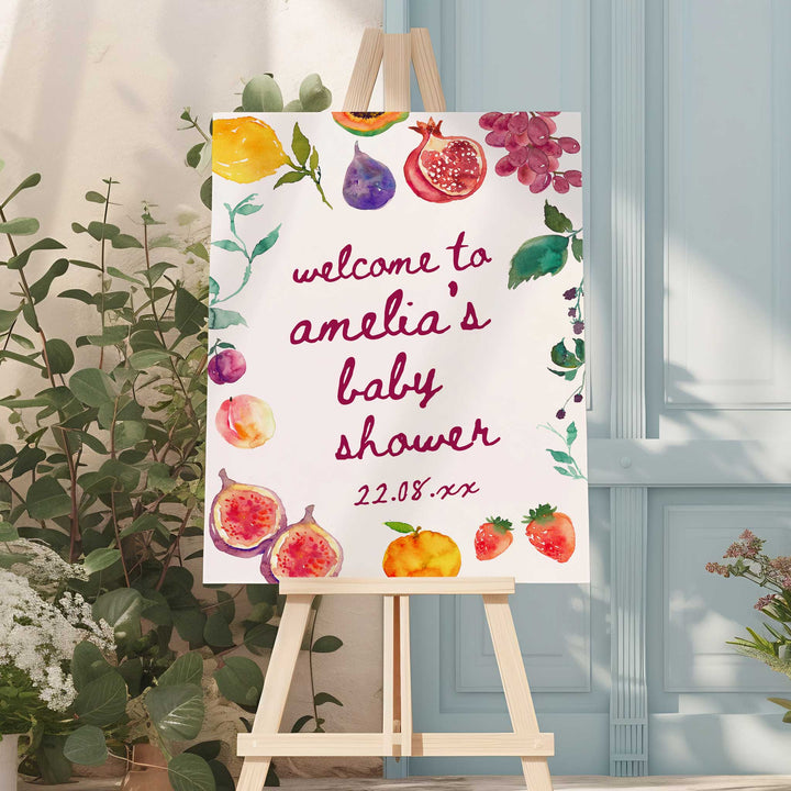 Locally Grown Baby Shower Welcome Sign