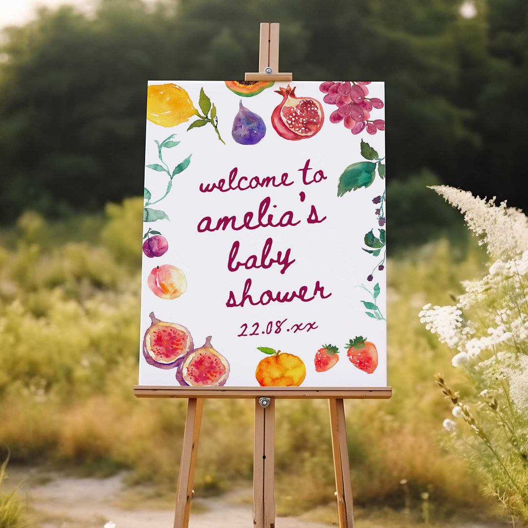 Locally Grown Baby Shower Welcome Sign