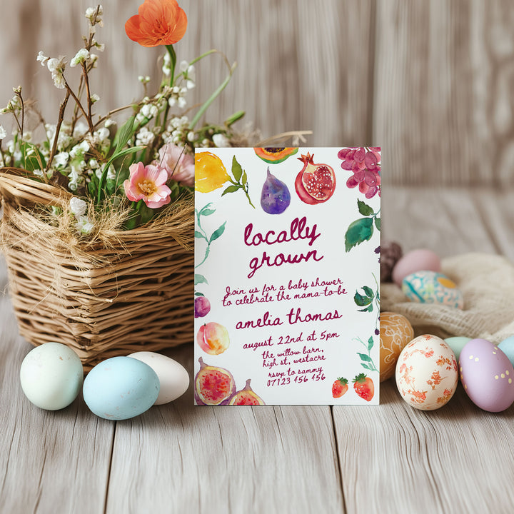 Locally Grown Baby Shower Invitation