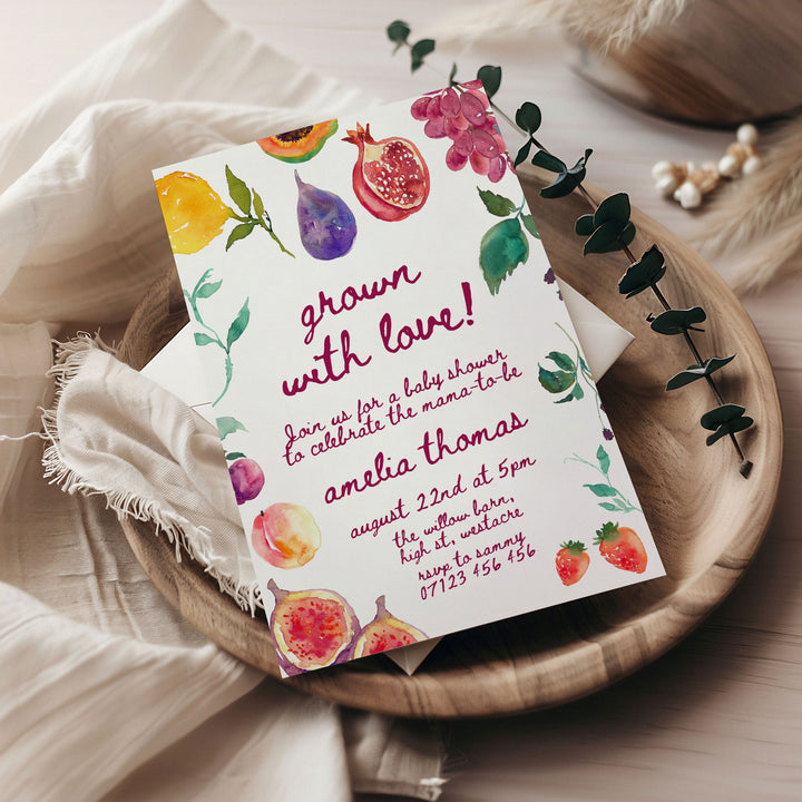 Grown With Love Baby Shower Invitation