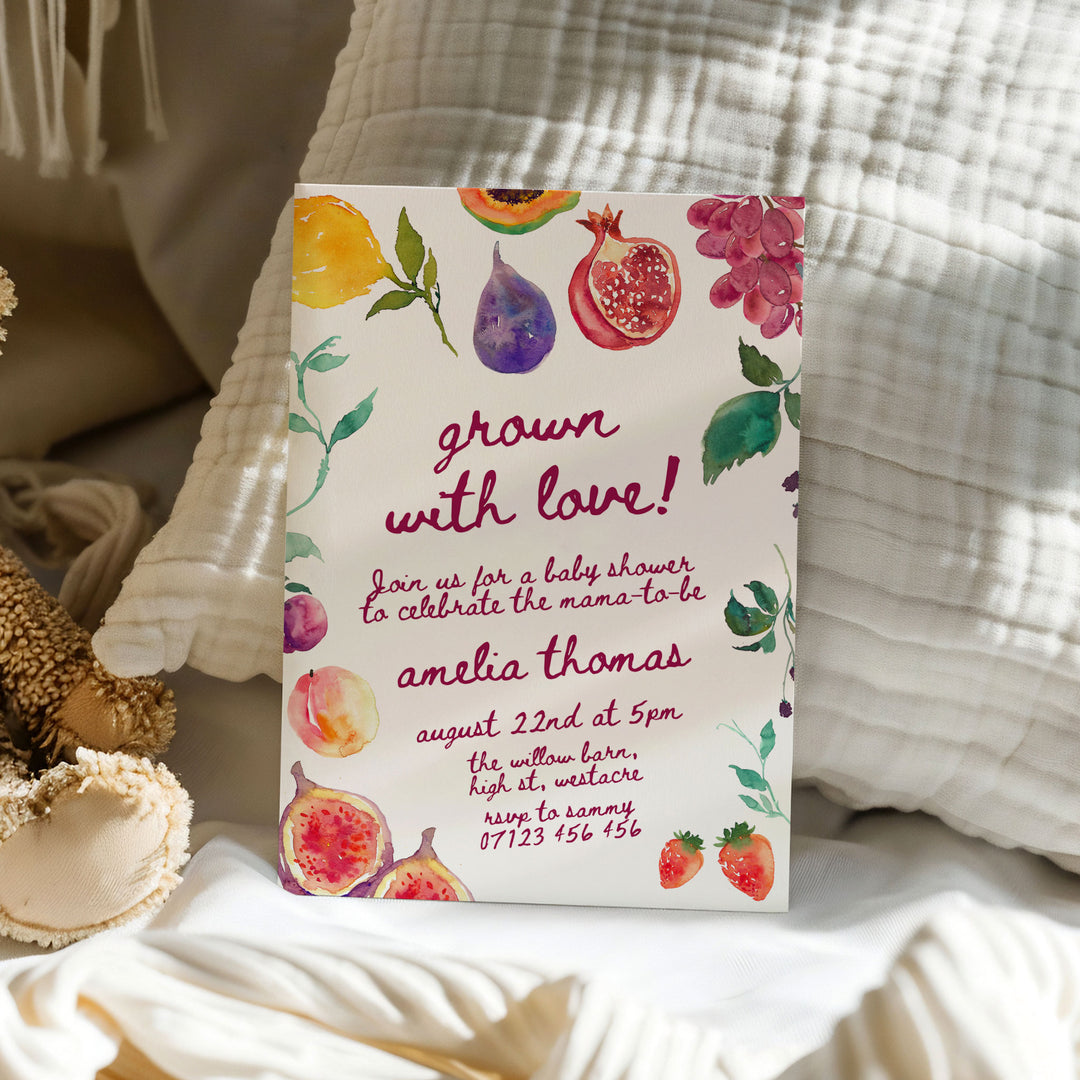 Grown With Love Baby Shower Invitation