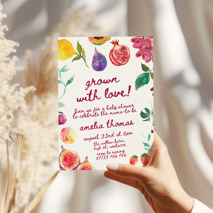 Grown With Love Baby Shower Invitation