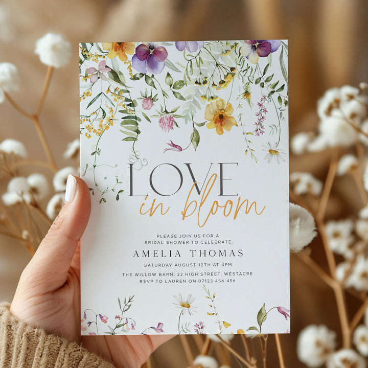Love In Bloom Shower Yellow Invitation