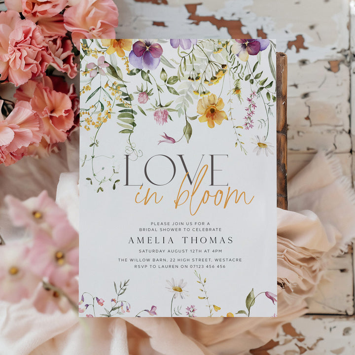 Love In Bloom Shower Yellow Invitation