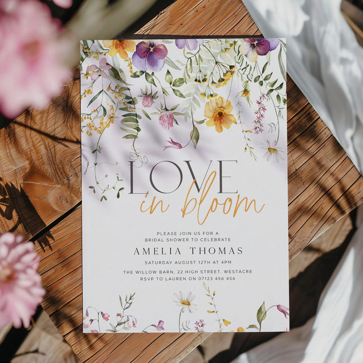 Love In Bloom Shower Yellow Invitation