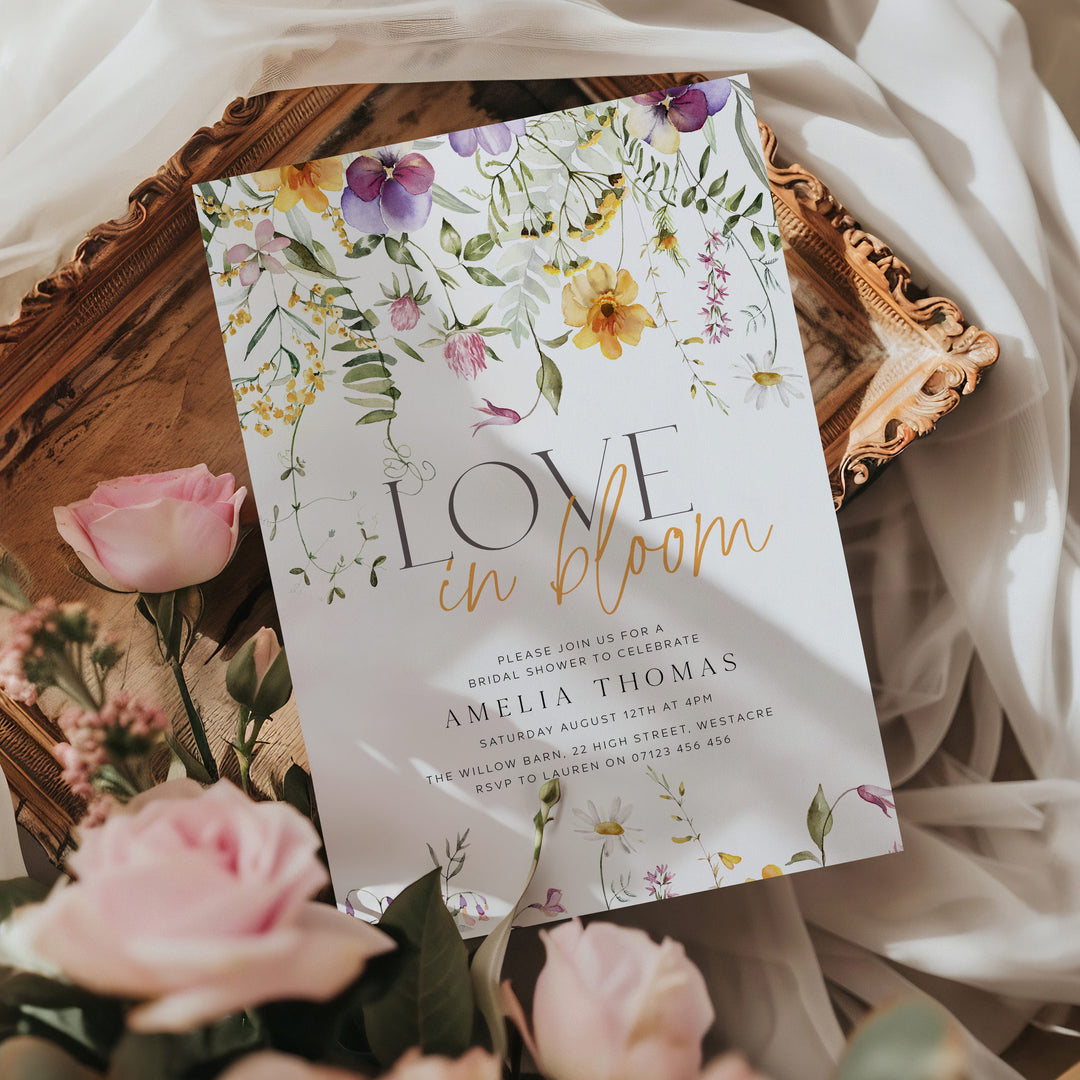 Love In Bloom Shower Yellow Invitation