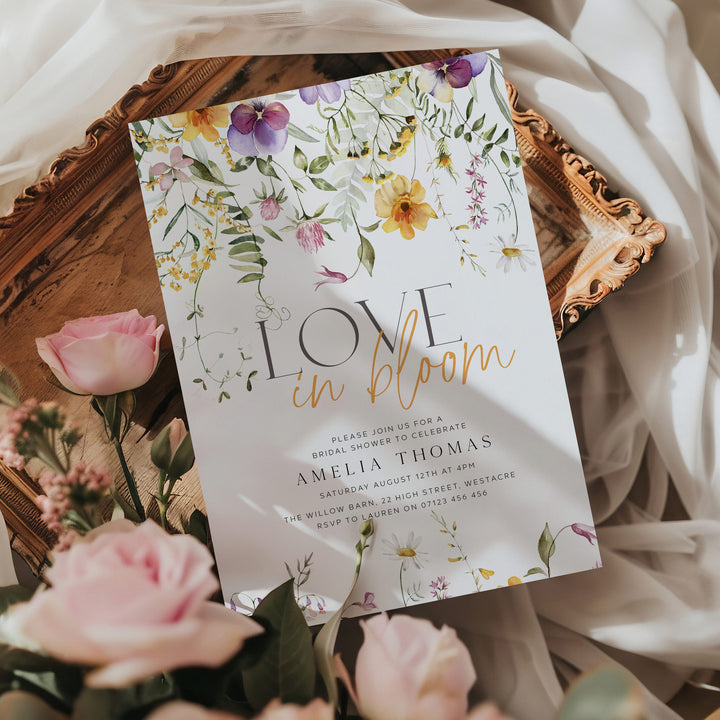 Love In Bloom Shower Yellow Invitation