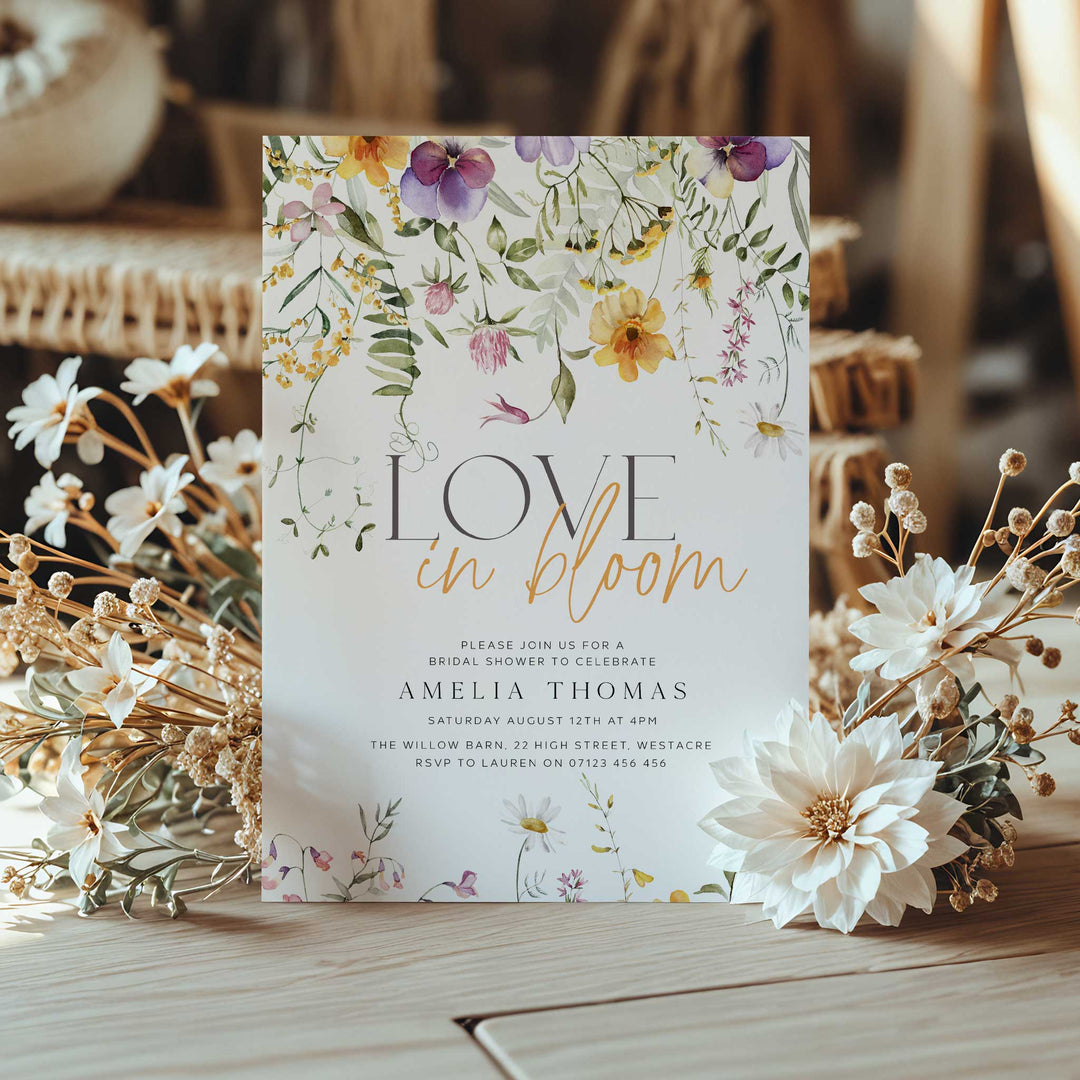 Love In Bloom Shower Yellow Invitation