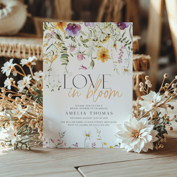 Love In Bloom Shower Yellow Invitation