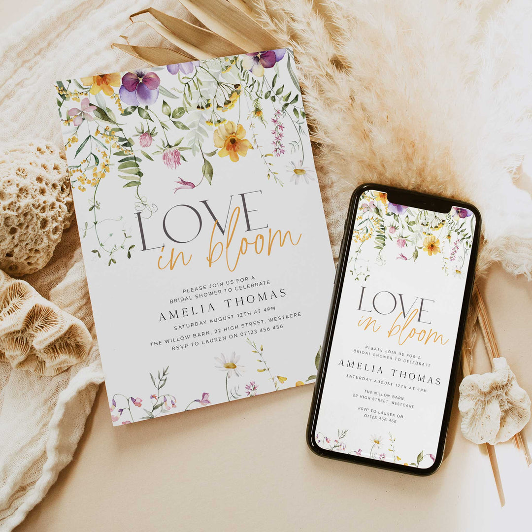 Love In Bloom Shower Yellow Invitation