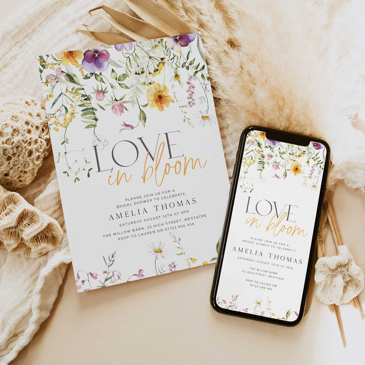 Love In Bloom Shower Yellow Invitation