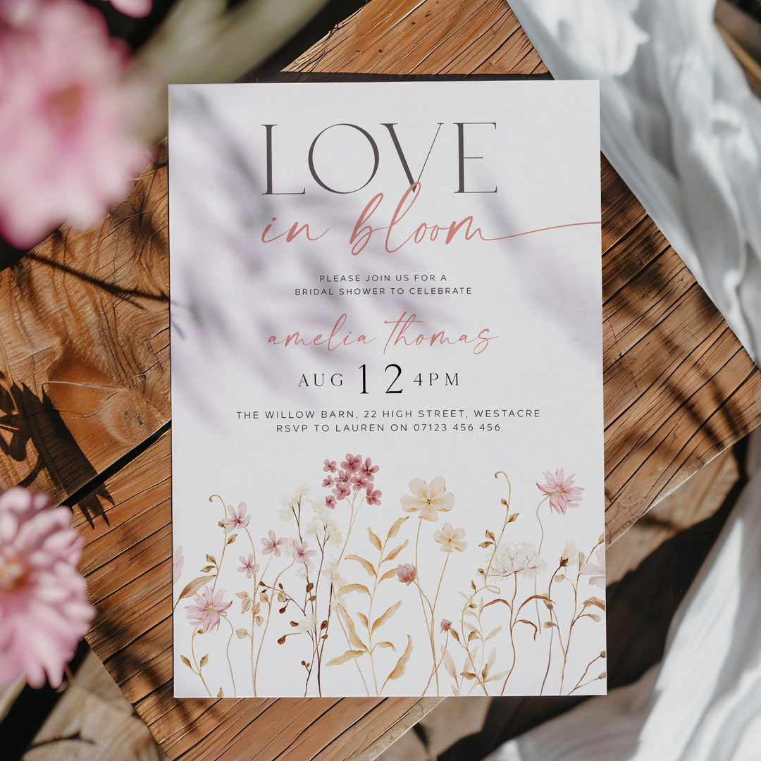 Love In Bloom Boho Invitation
