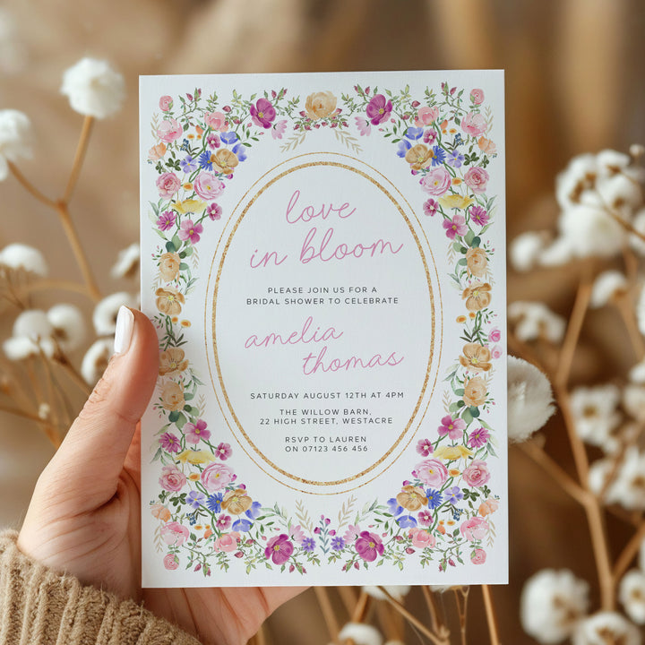 Love In Bloom Bridal Shower Invitation