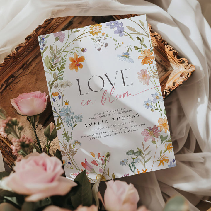 Love In Bloom Bridal Shower Invitation