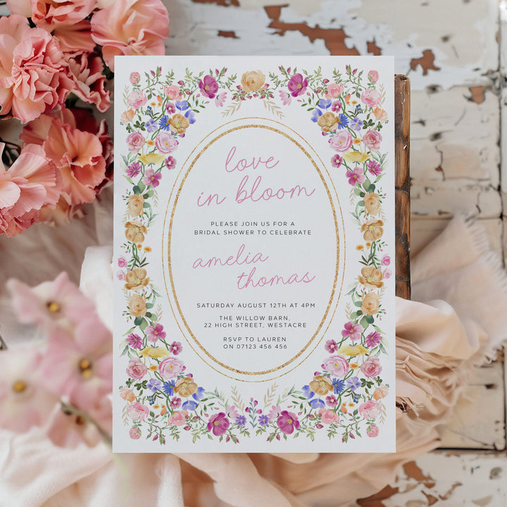 Love In Bloom Bridal Shower Invitation