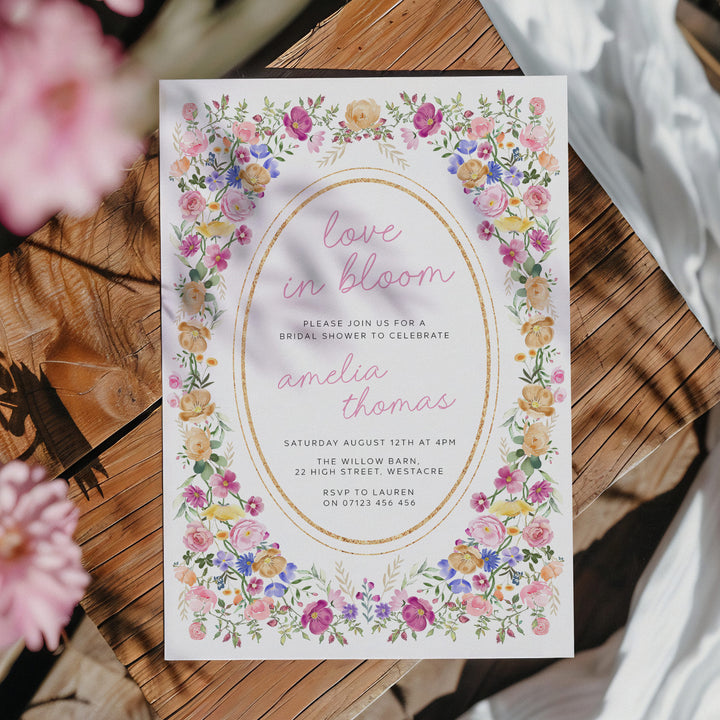 Love In Bloom Bridal Shower Invitation